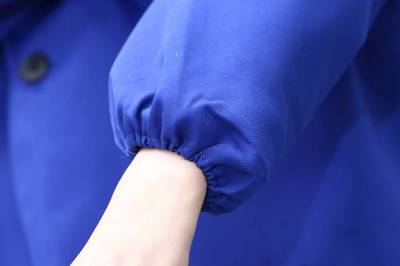 男女長(zhǎng)款藍(lán)大褂工作服長(zhǎng)袖藍(lán)色搬運(yùn)服庫管工作服防塵服 勞保